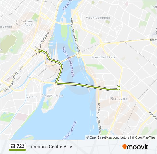 722 Bus Line Map