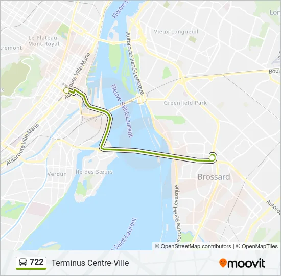 722 Bus Line Map