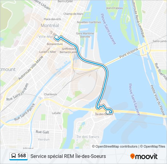 568 Bus Line Map