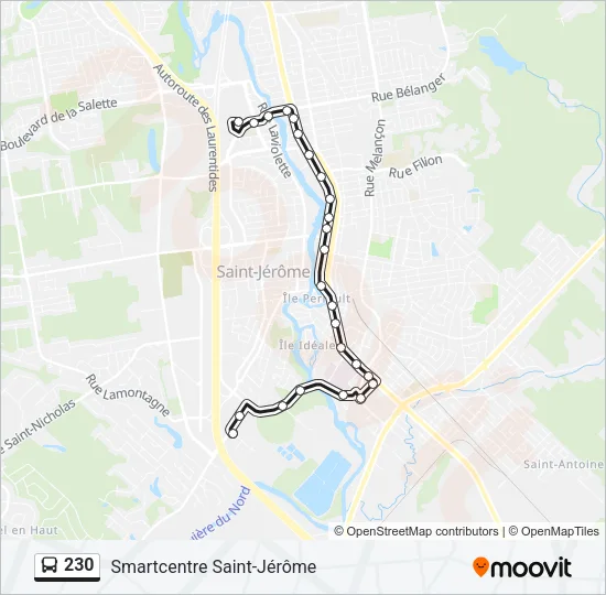 230 Bus Line Map