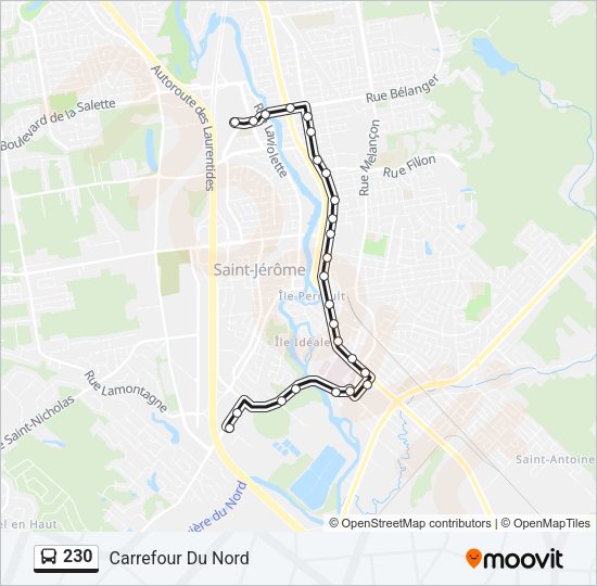 230 Bus Line Map