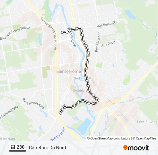 230 Bus Line Map