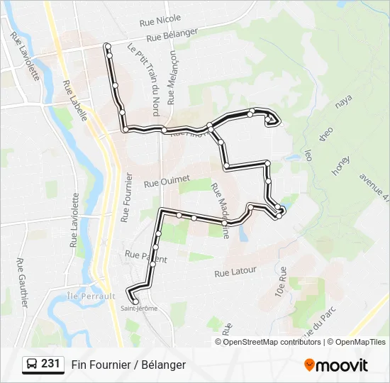 231 Bus Line Map