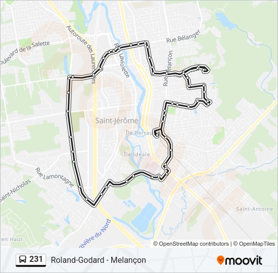 231 Bus Line Map