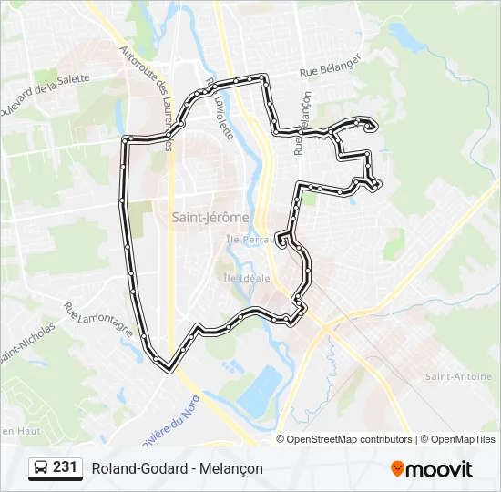 231 Bus Line Map