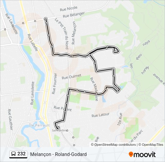 232 Bus Line Map