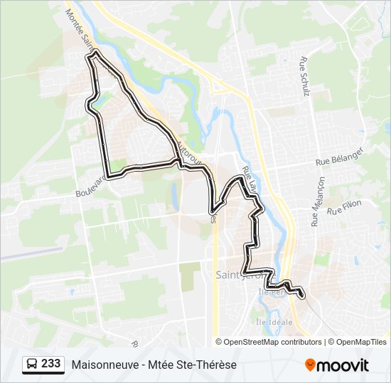233 Bus Line Map