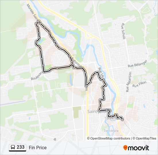 233 Bus Line Map