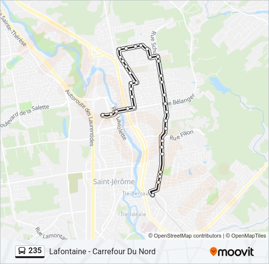 235 Bus Line Map