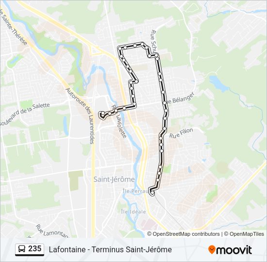 235 Bus Line Map