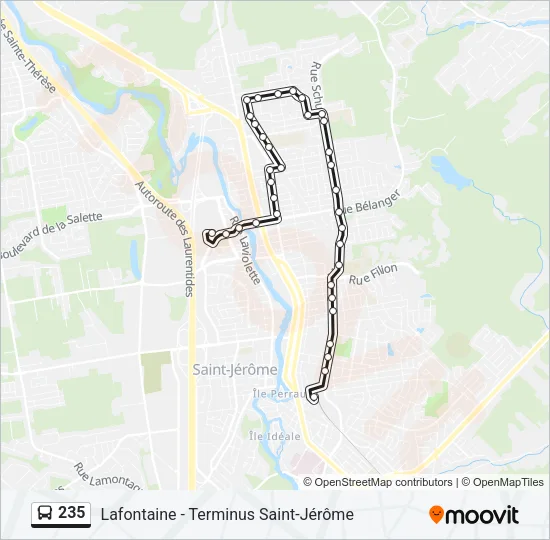 235 Bus Line Map