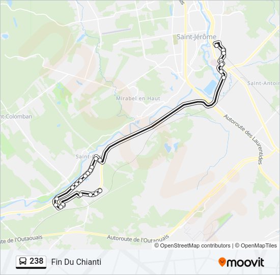 238 Bus Line Map