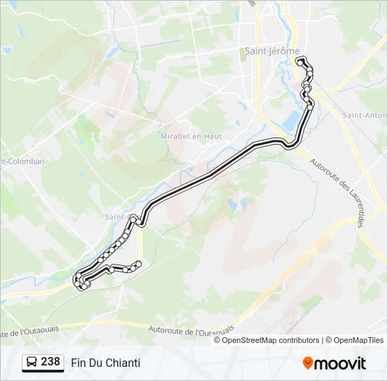 238 Bus Line Map
