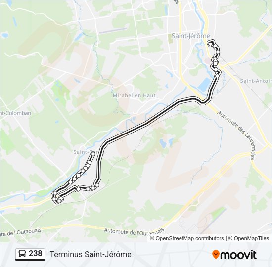 238 Bus Line Map