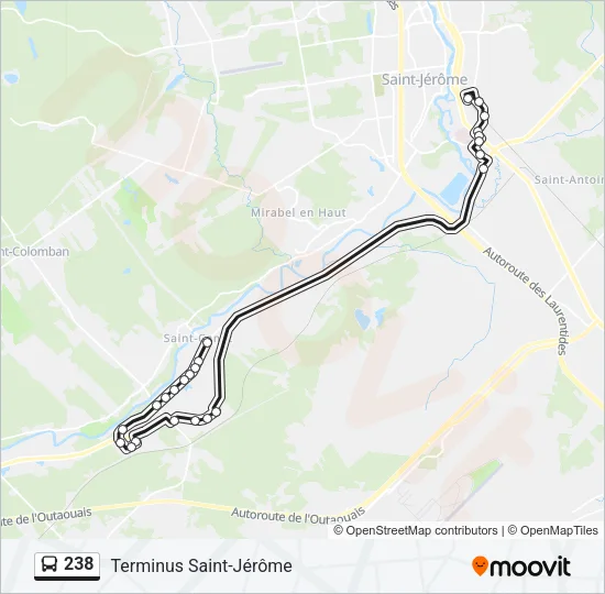 238 Bus Line Map