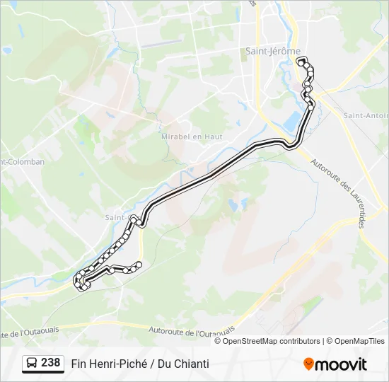 238 Bus Line Map