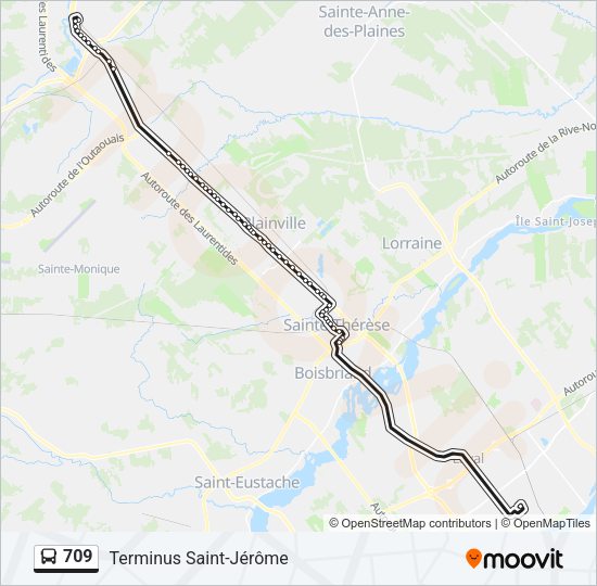 709 Bus Line Map