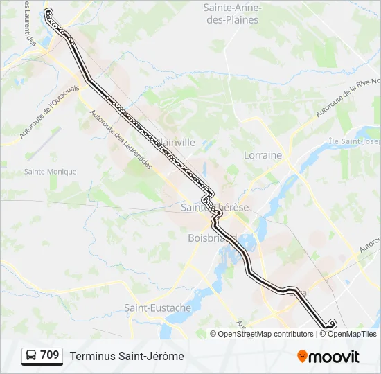 709 Bus Line Map