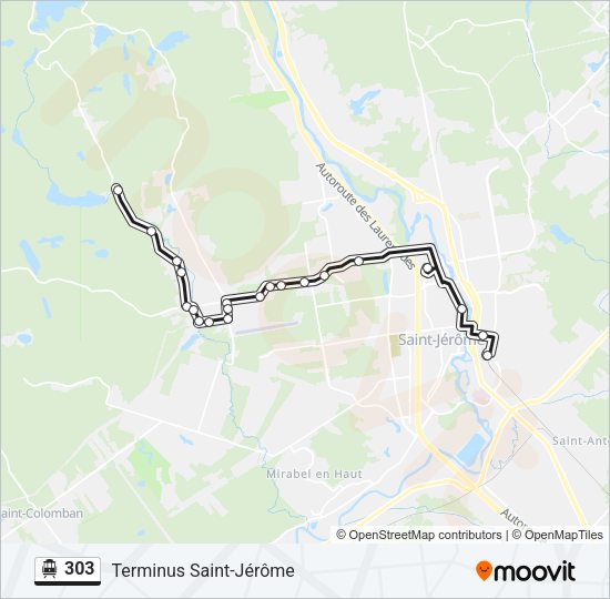 303 Shuttle Line Map