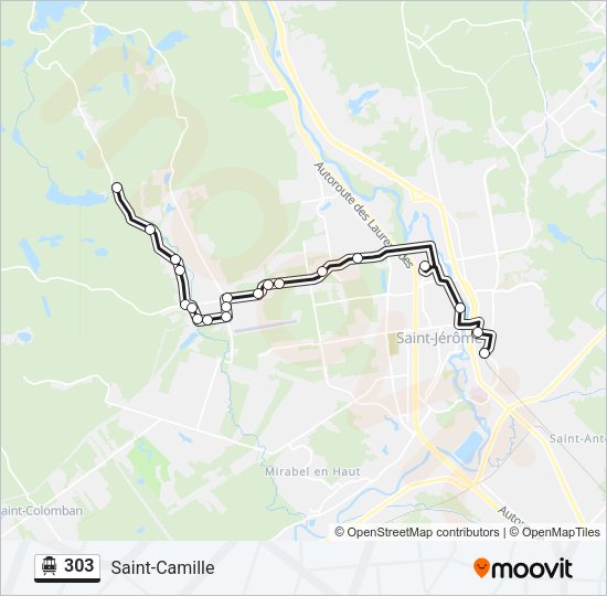 303 Shuttle Line Map