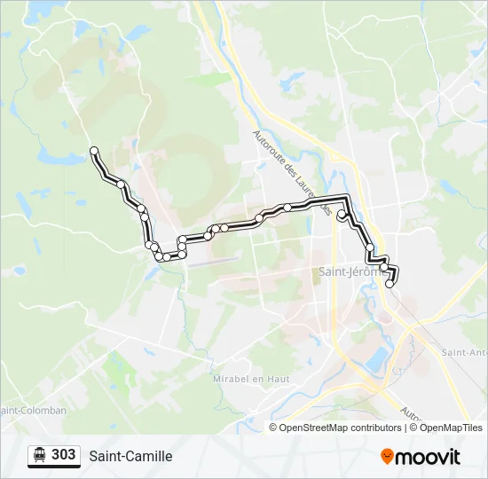 303 Shuttle Line Map