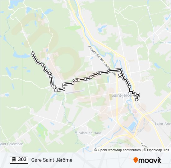 303 Shuttle Line Map