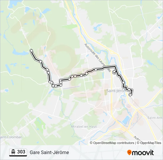 303 Shuttle Line Map