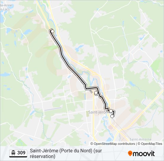 309 Shuttle Line Map