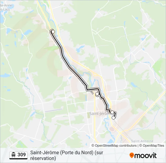 309 Shuttle Line Map