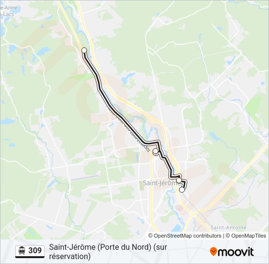 309 Shuttle Line Map
