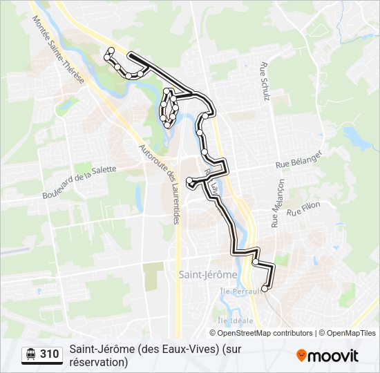 310 Shuttle Line Map