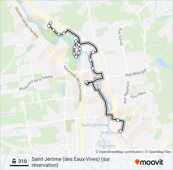 310 Shuttle Line Map