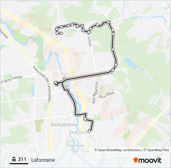 311 Shuttle Line Map