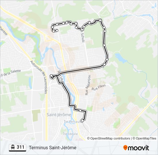 311 Shuttle Line Map