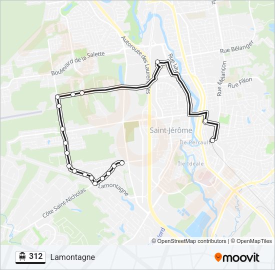 312 Shuttle Line Map