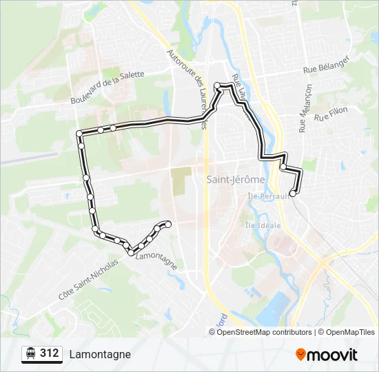 312 Shuttle Line Map