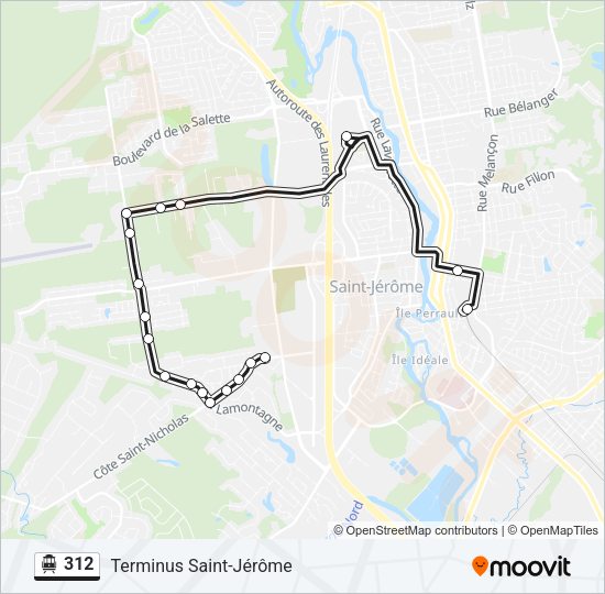 312 Shuttle Line Map