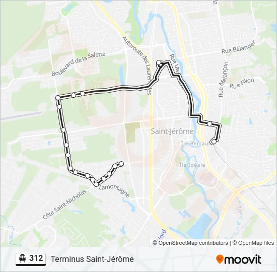 312 Shuttle Line Map