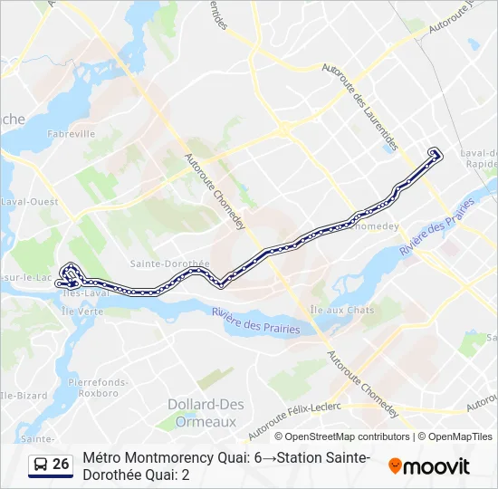 26 Bus Line Map