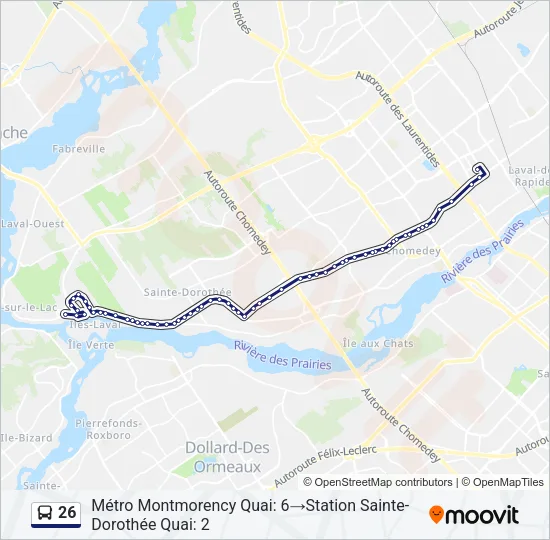 26 Bus Line Map