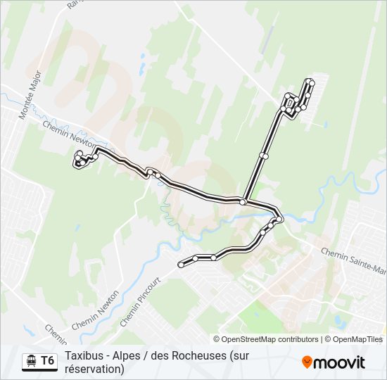 T6 Shuttle Line Map