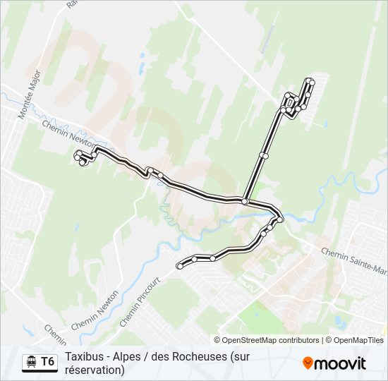 T6 Shuttle Line Map