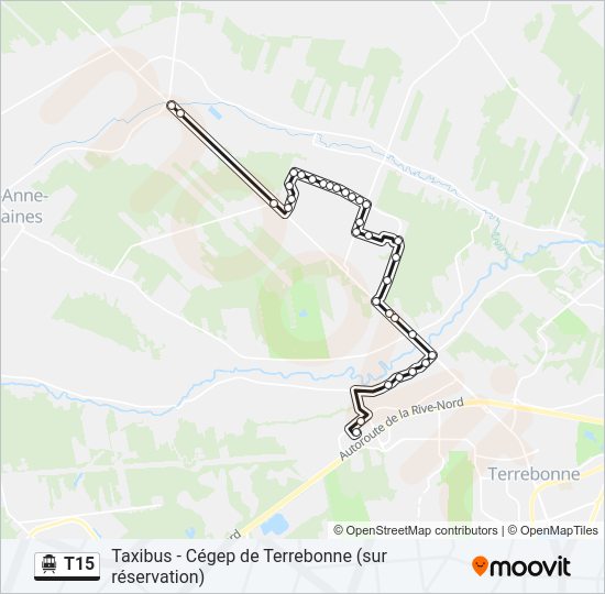 T15 Shuttle Line Map