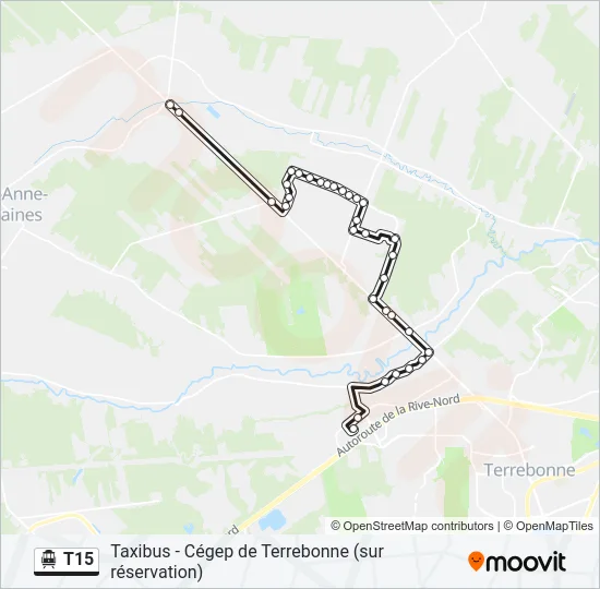 T15 Shuttle Line Map