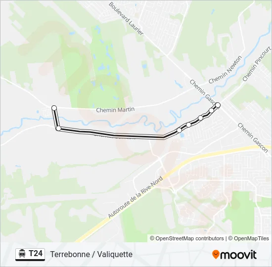 T24 Shuttle Line Map
