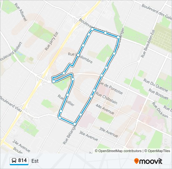 814 Bus Line Map