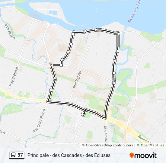 Q13 Bus Route Map 37 Route: Schedules, Stops & Maps - Delson - Ste-Catherine (Updated)