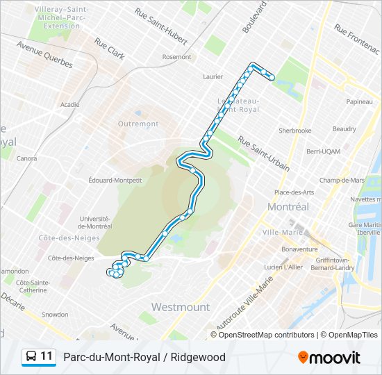 11 Bus Line Map