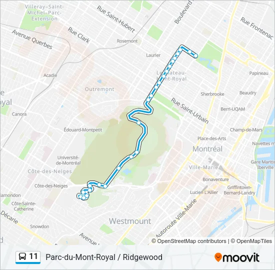 11 Bus Line Map
