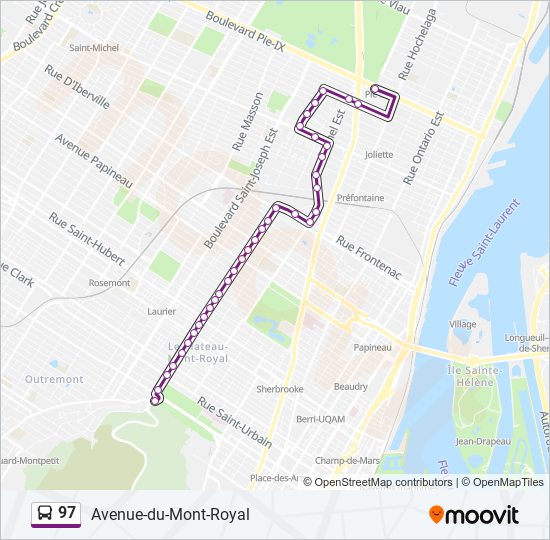 97 bus Line Map